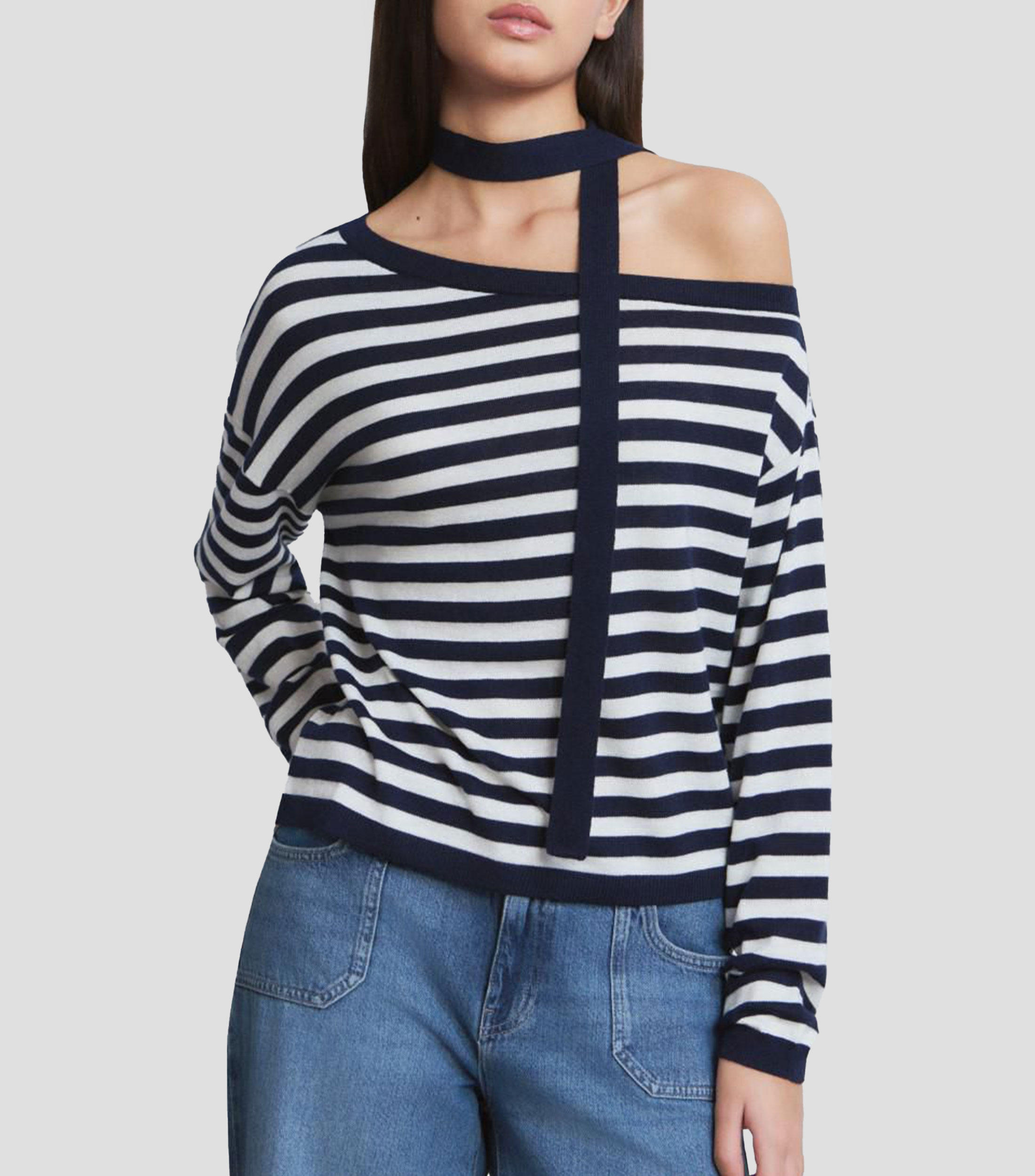 Suéter cuello asimétrico Mujer
